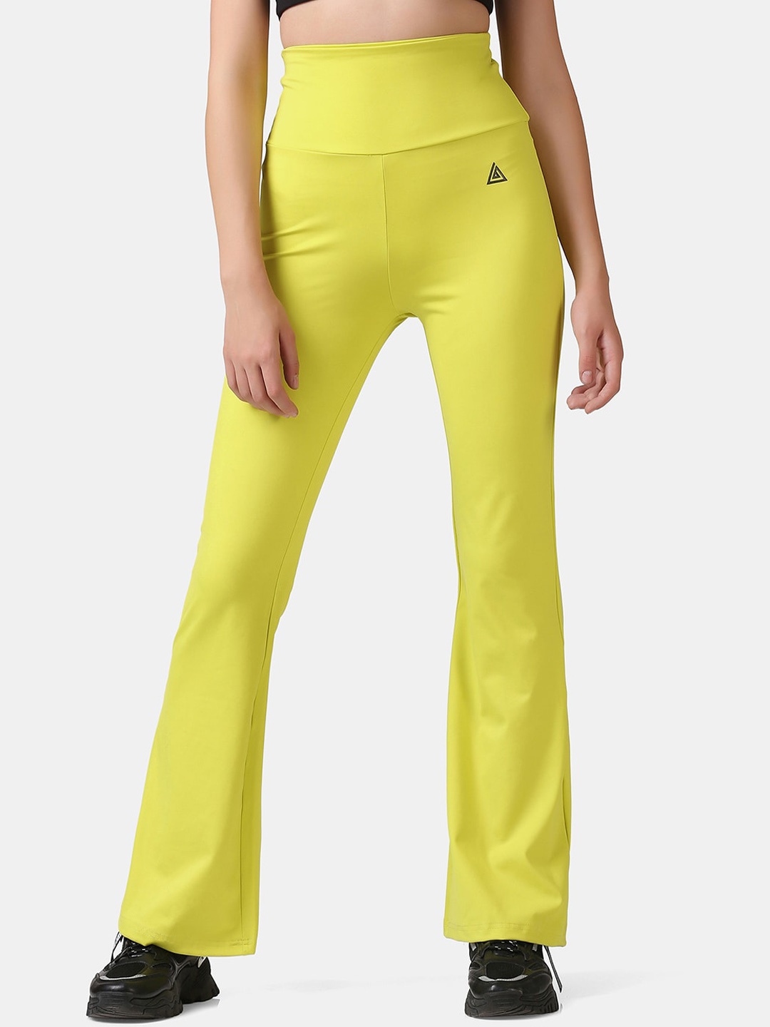 

Aesthetic Bodies Women Yellow Solid Flared Ankle Length Leggings