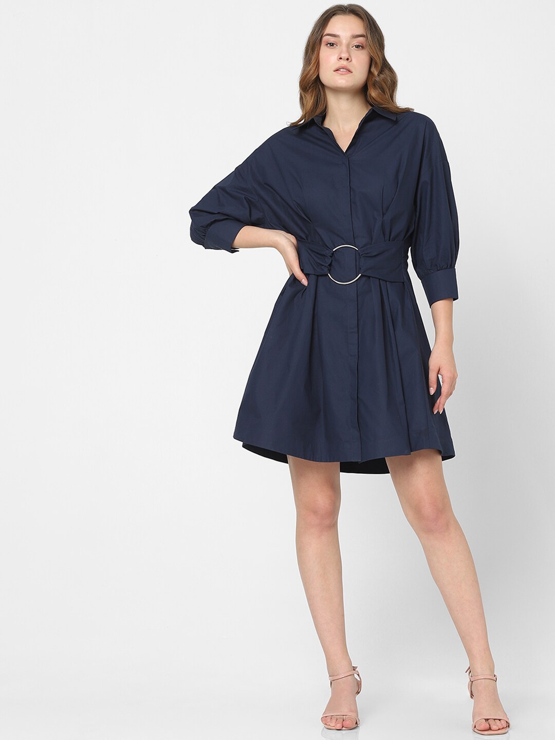 

Vero Moda Navy Blue Shirt Dress