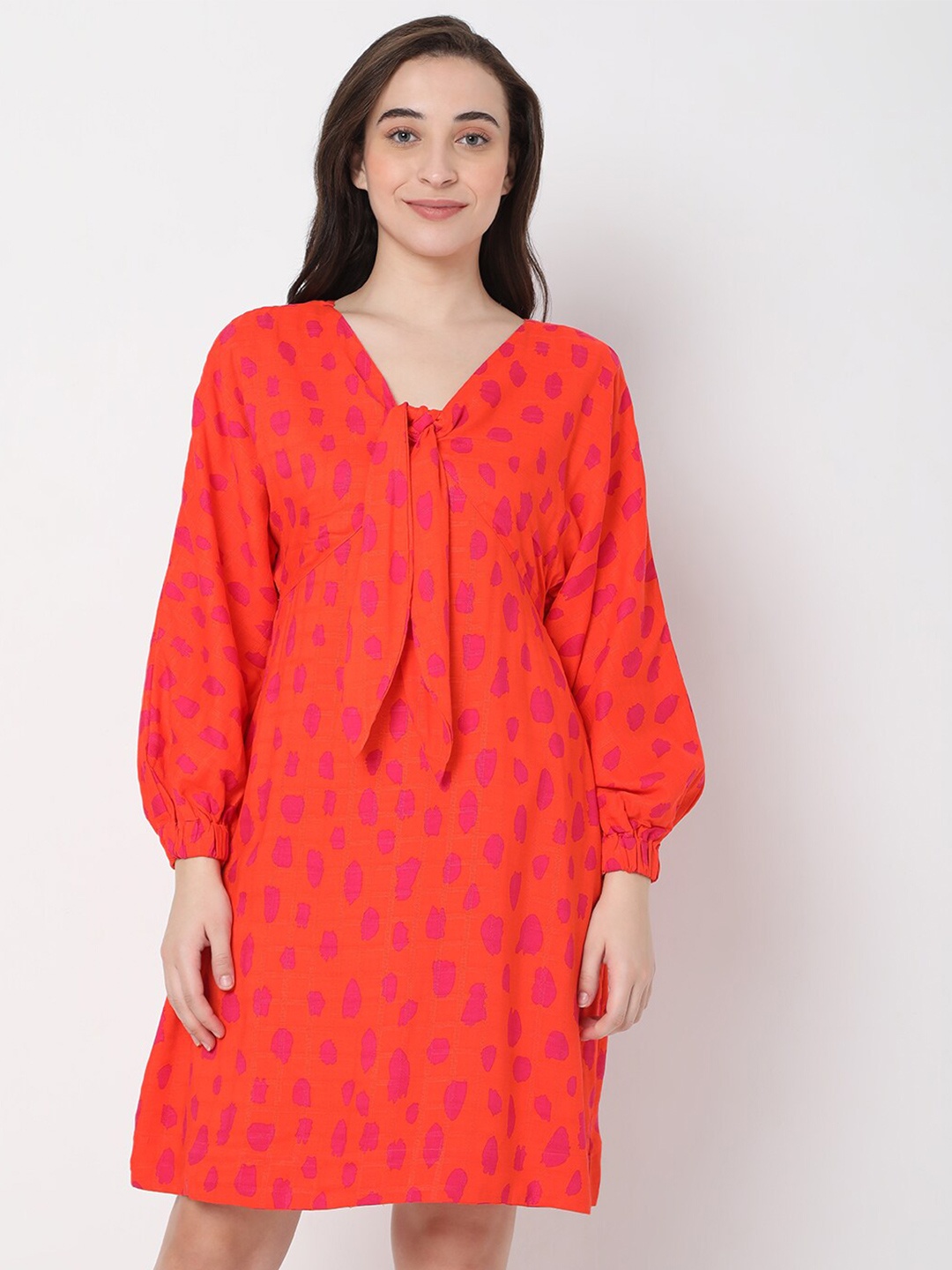 

Vero Moda Orange Floral Sheath Dress