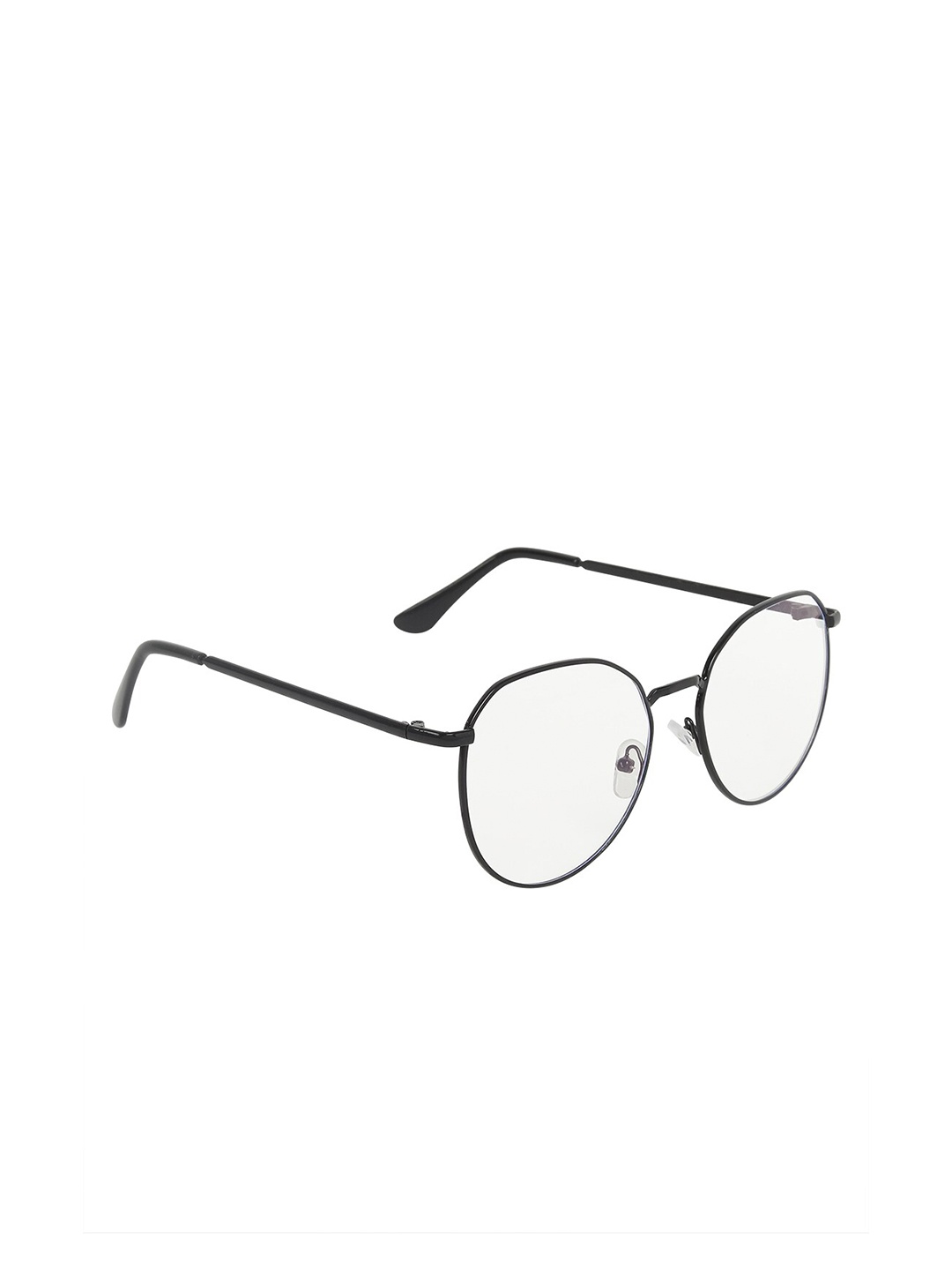 

CRIBA Unisex Black Lens & Black Round Sunglasses with UV Protected Lens