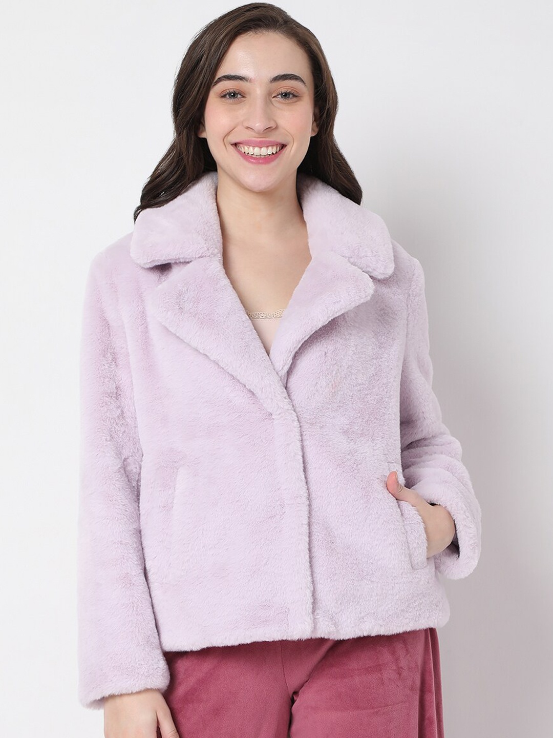 

Vero Moda Women Lavender Longline Tailored Jacket