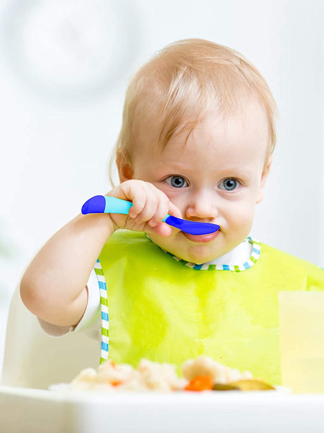 

The Little Lookers Set Of 2 Blue Silicone Sensitive Spoon