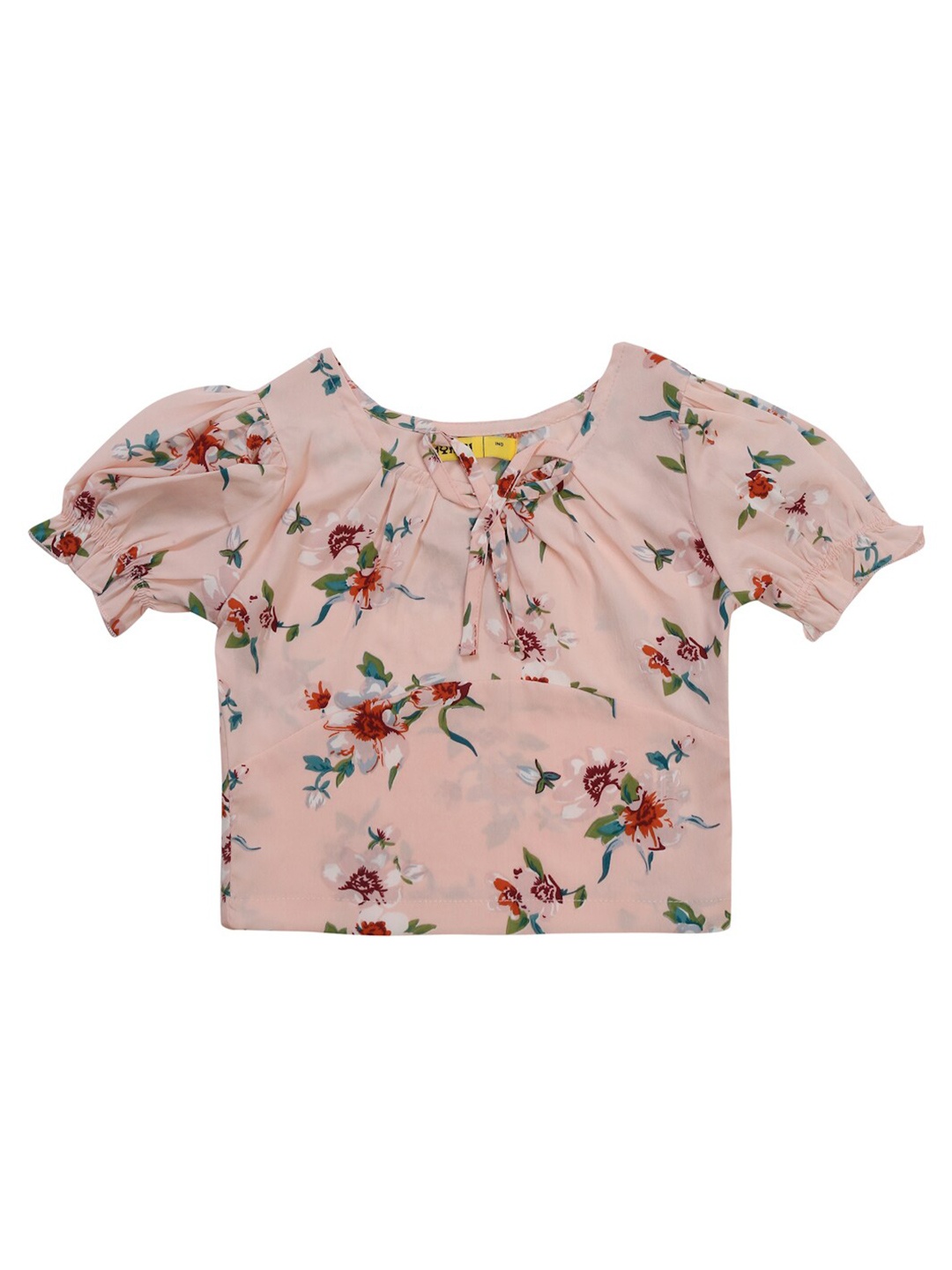 

NYNSH Girls Pink Floral Print Top