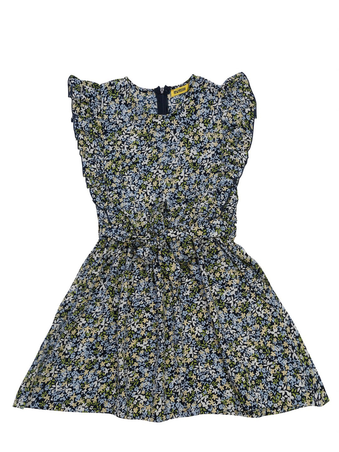 

NYNSH- PlusS Kids Blue & Black Floral Dress