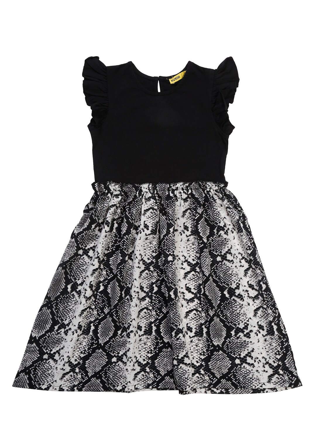 

NYNSH- PlusS Kids Black Animal Print Dress