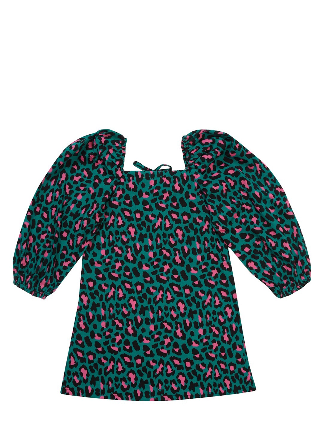 

NYNSH- PlusS Kids Green Floral A-Line Mini Dress