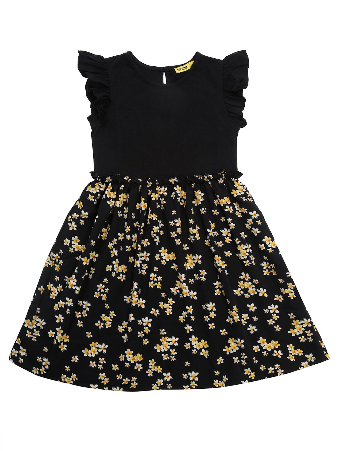 

NYNSH- PlusS Kids Black Floral Dress