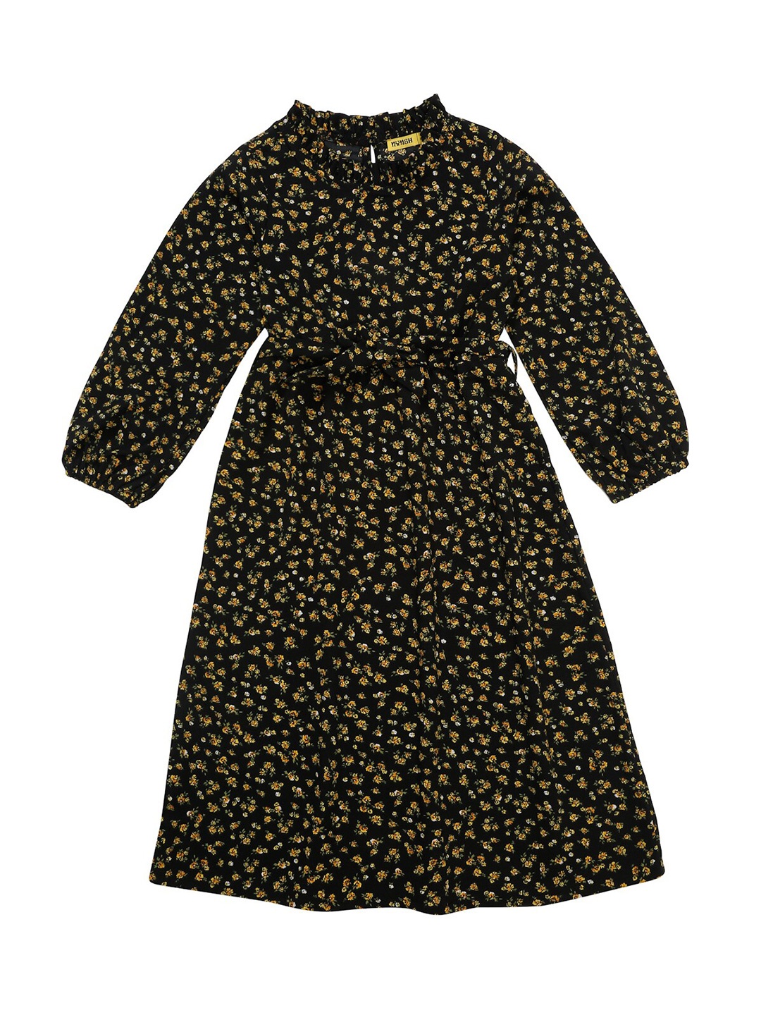 

NYNSH- PlusS Kids Black & black chocolate Floral Dress