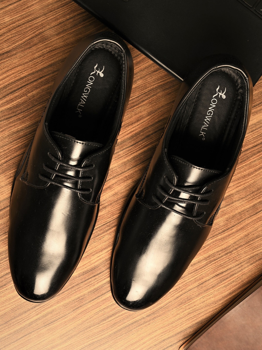 

Longwalk Men Black Solid Formal Derbys