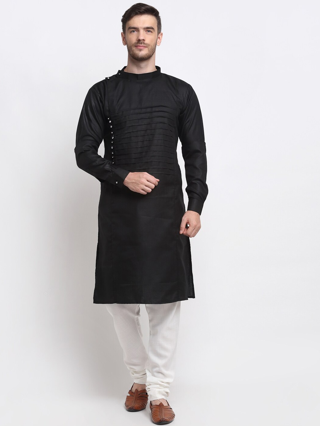 

Benstoke Men Maroon Kurta with Churidar