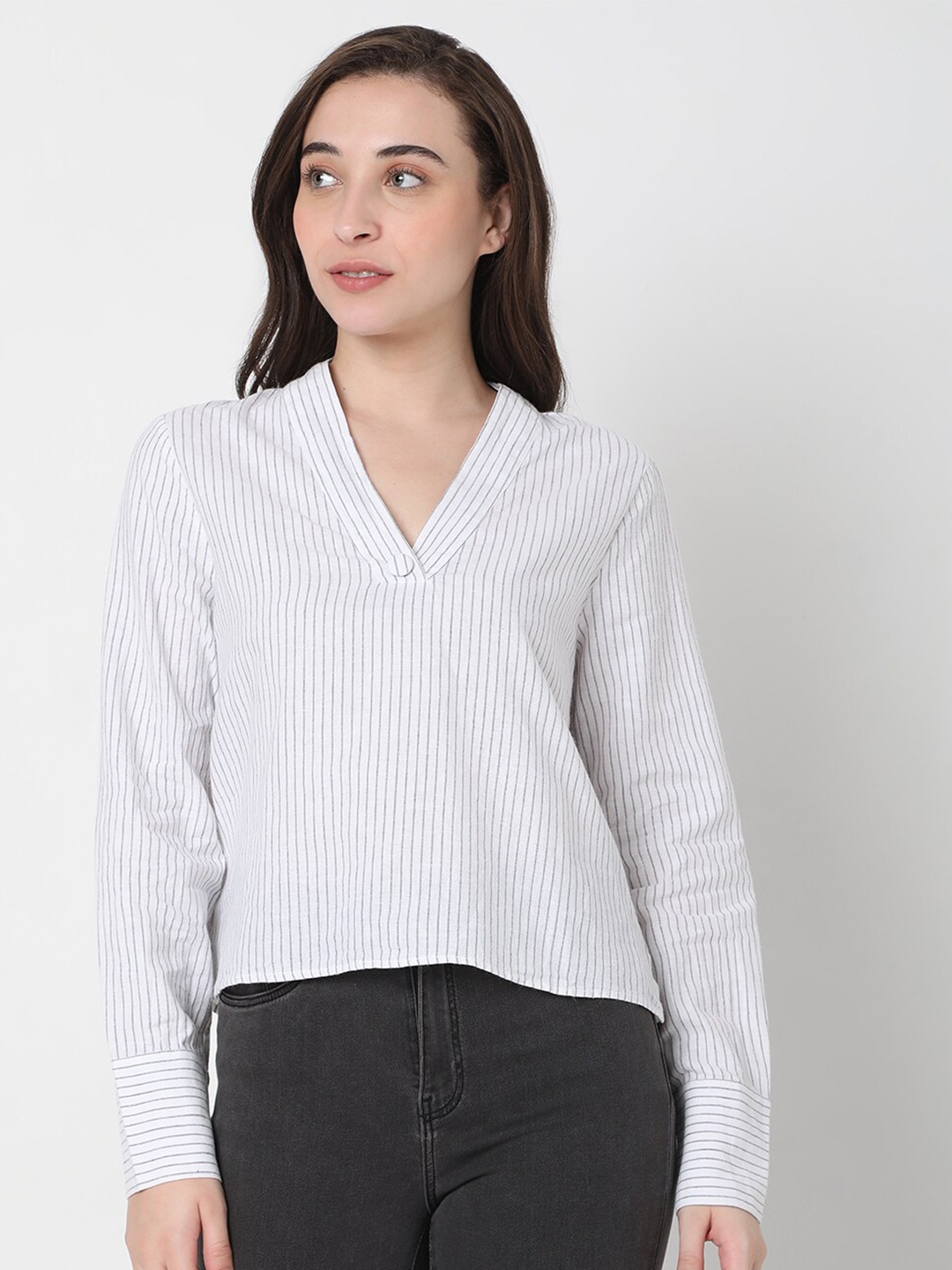 

Vero Moda White Striped Top