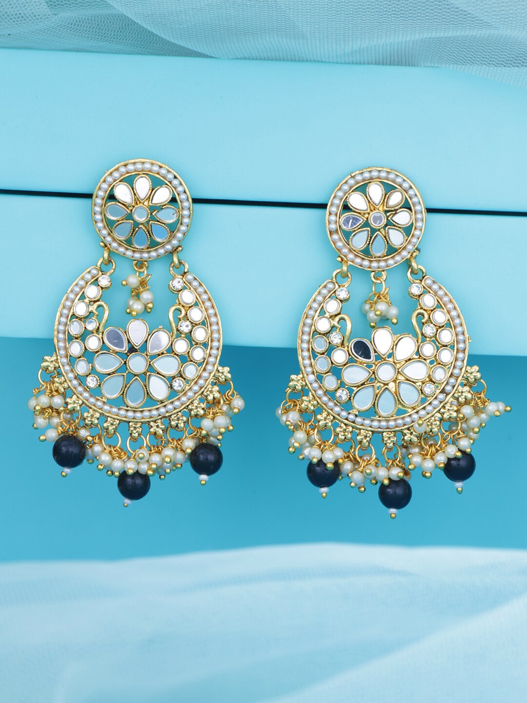 

LIVE EVIL Black Contemporary Chandbalis Earrings