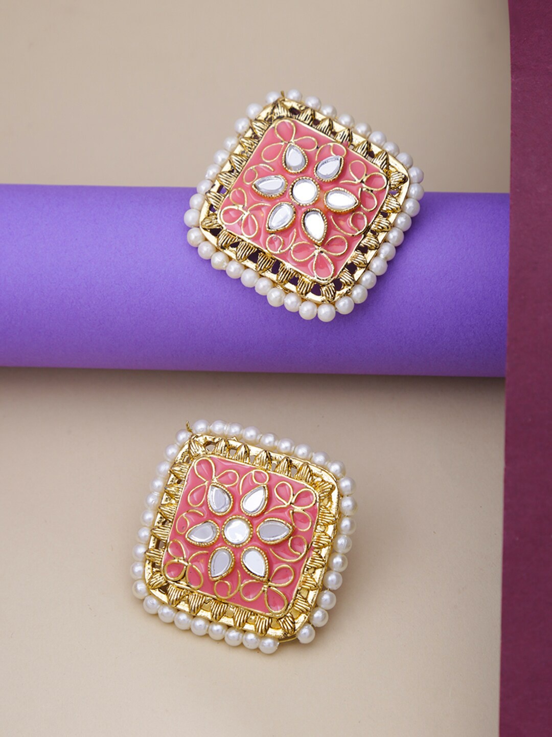 

LIVE EVIL Orange Contemporary Studs Earrings