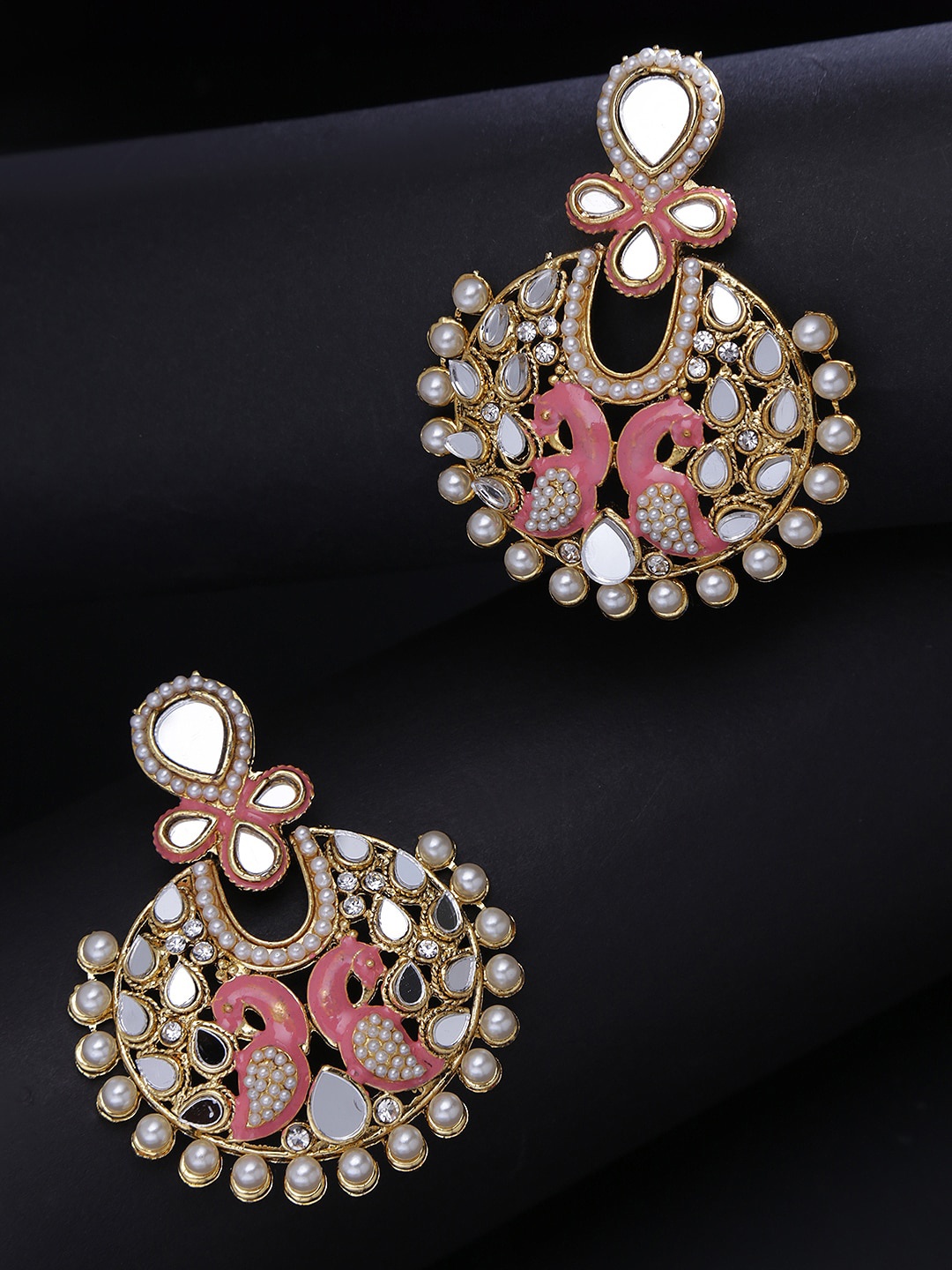 

LIVE EVIL Orange Contemporary Chandbalis Earrings