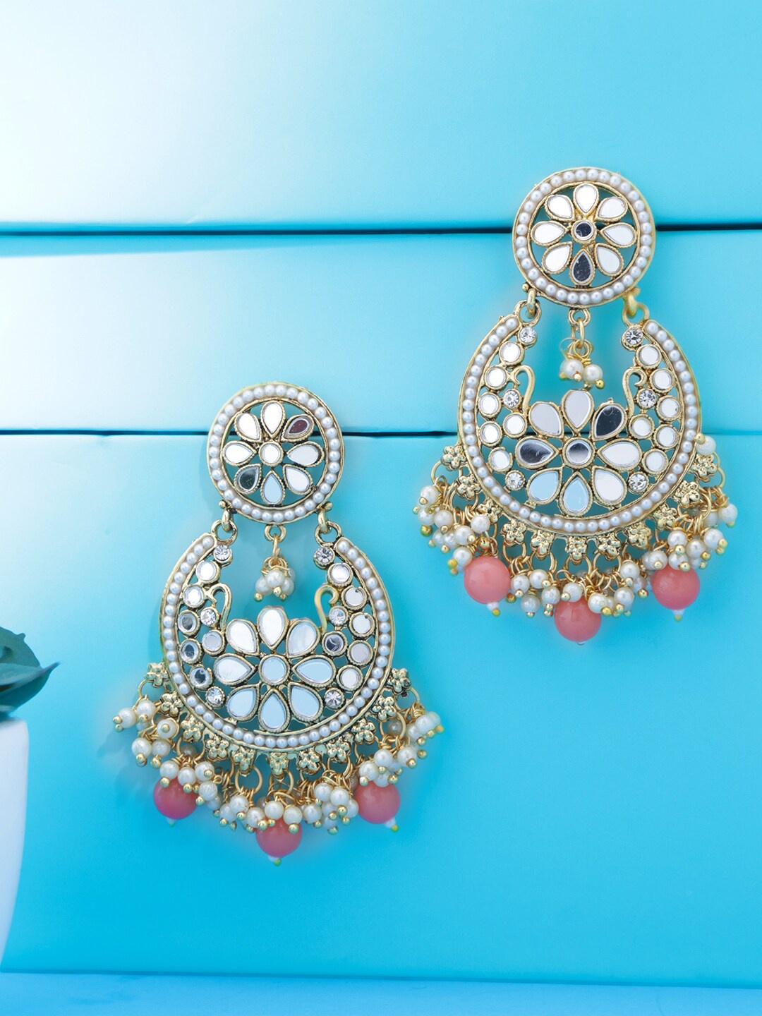 

LIVE EVIL Orange Contemporary Chandbalis Earrings