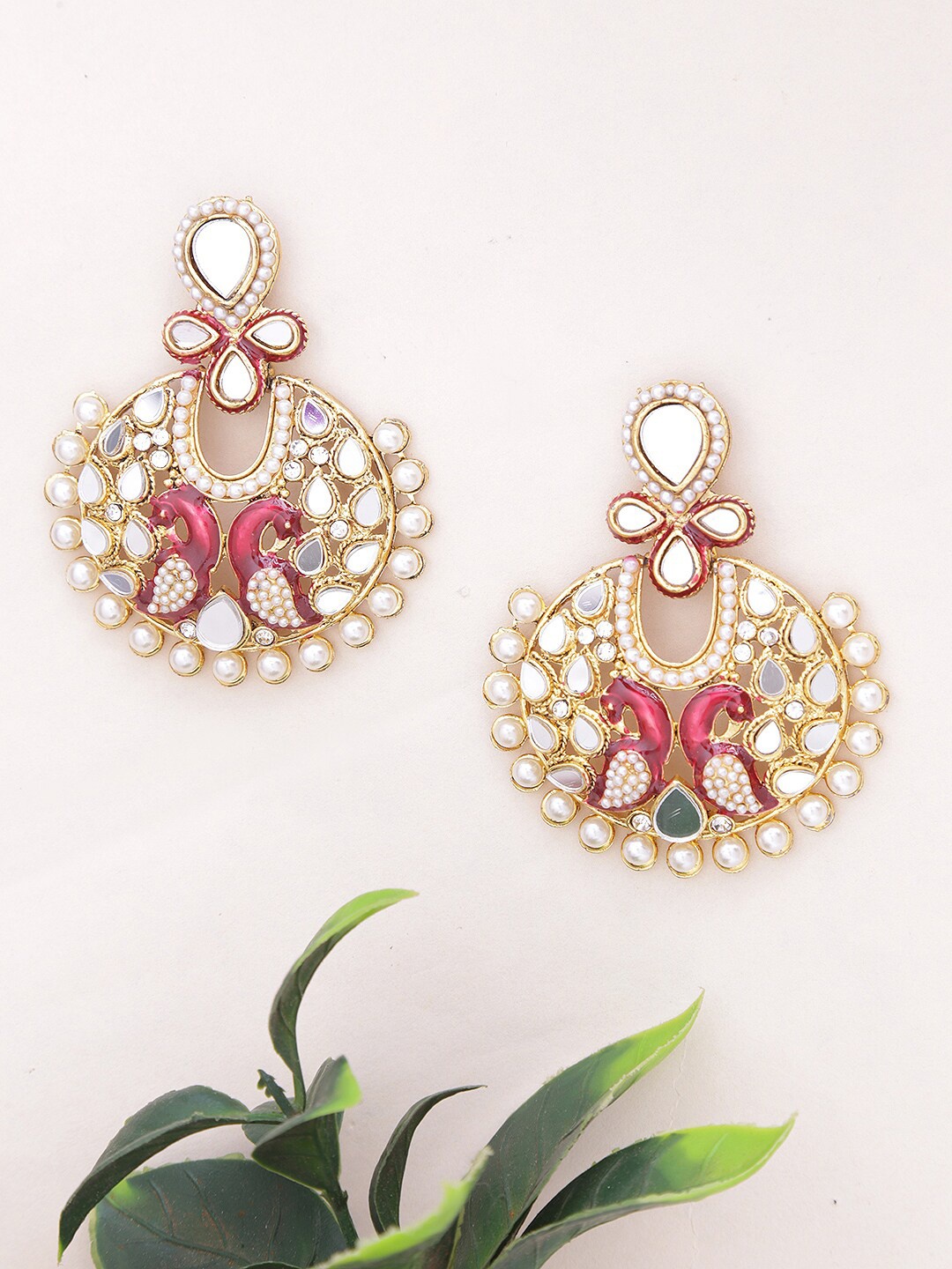 

LIVE EVIL Pink Contemporary Chandbalis Earrings