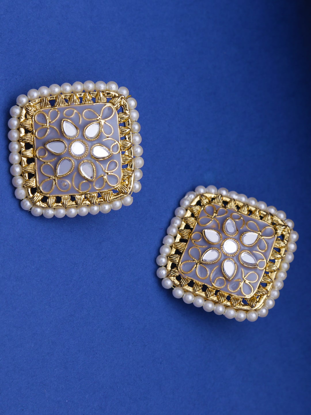 

LIVE EVIL Grey Contemporary Studs Earrings
