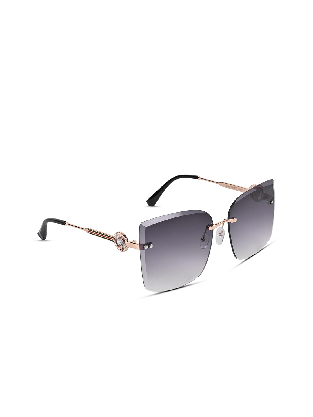 

Voyage Women Black Lens & Gold-Toned Square Sunglasses with UV Protected Lens