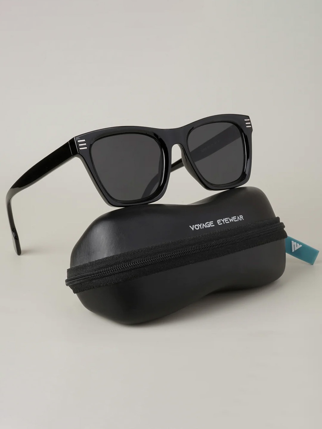 

Voyage Unisex Black Lens & Black Wayfarer UV Protected Lens Sunglasses