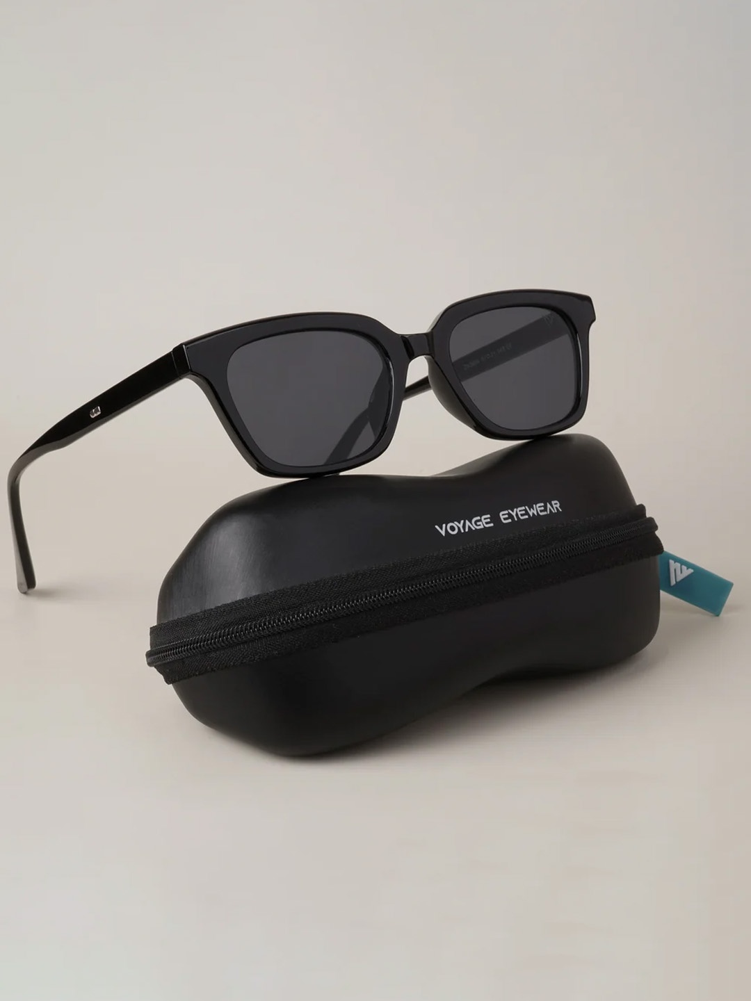 

Voyage Unisex Black Lens & Black Wayfarer UV Protected Lens Sunglasses