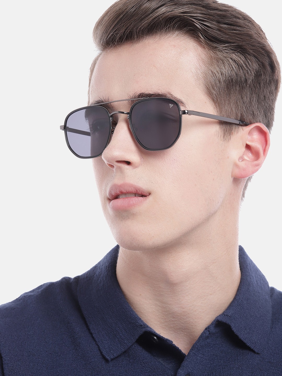 

Voyage Unisex Black Lens & Black Round Sunglasses with UV Protected Lens