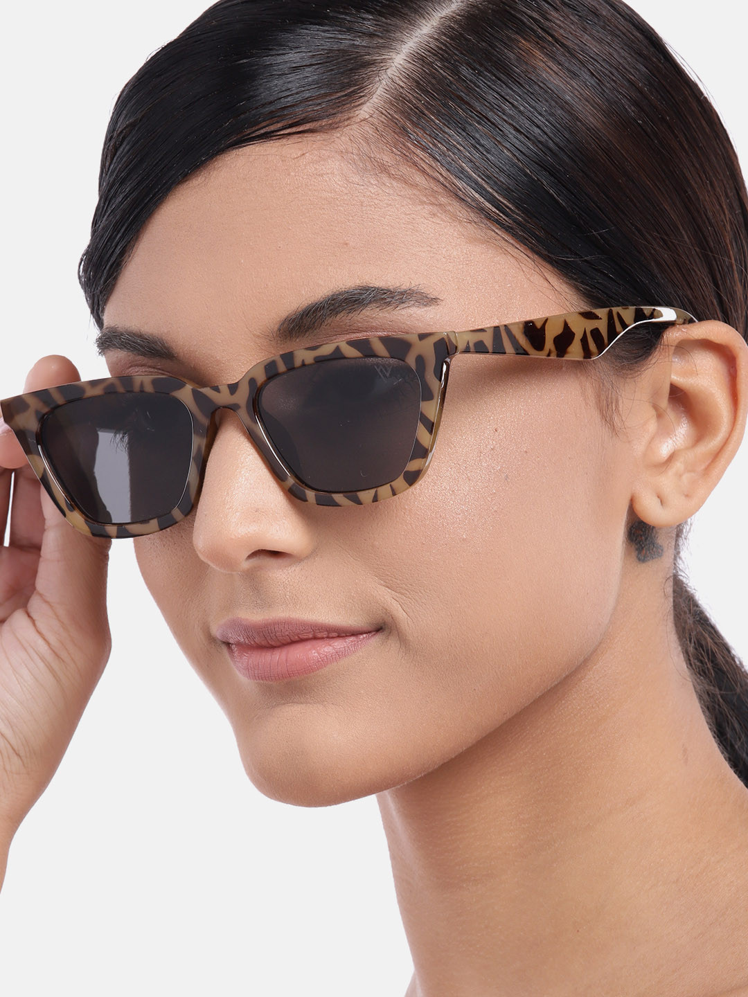 

Voyage Women Black Lens & Brown Cateye Sunglasses with UV Protected Lens
