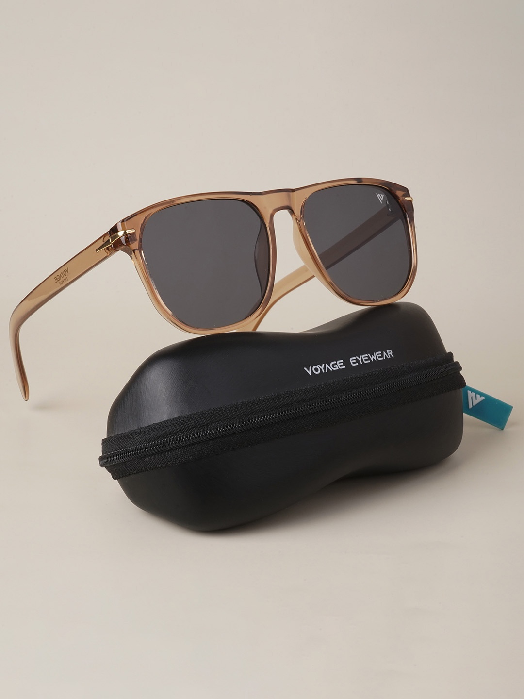 

Voyage Unisex Black Lens & Brown Wayfarer Sunglasses with UV Protected Lens