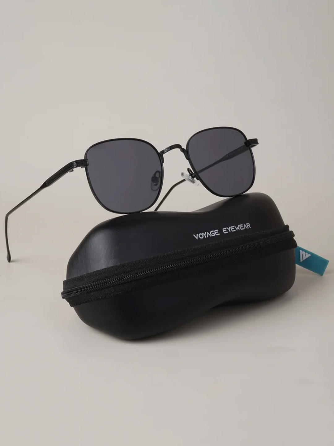 

Voyage Unisex Black Lens & Black Square Sunglasses with UV Protected Lens