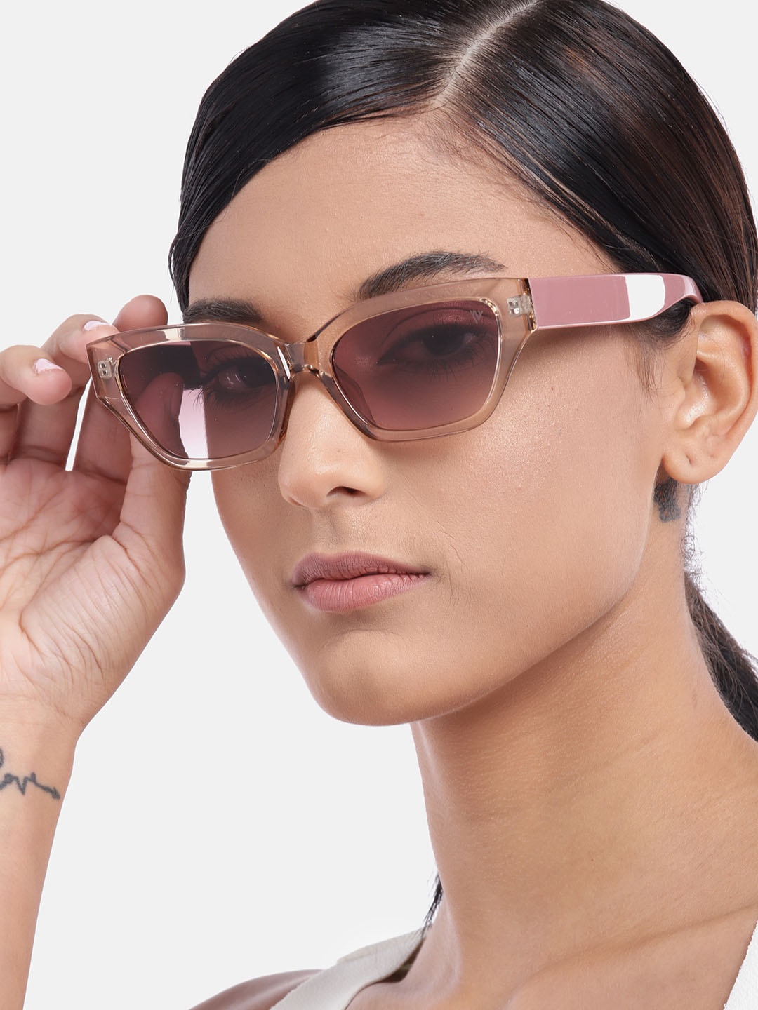 

Voyage Women Brown Lens & Brown Cateye Sunglasses with UV Protected Lens