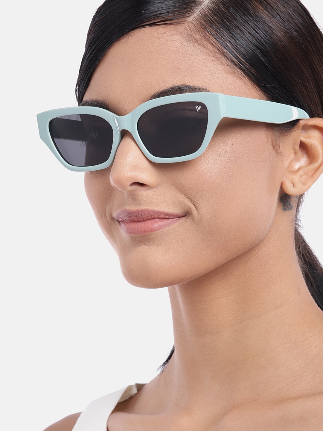 

Voyage Women Black Lens & Green Cateye Sunglasses with UV Protected Lens