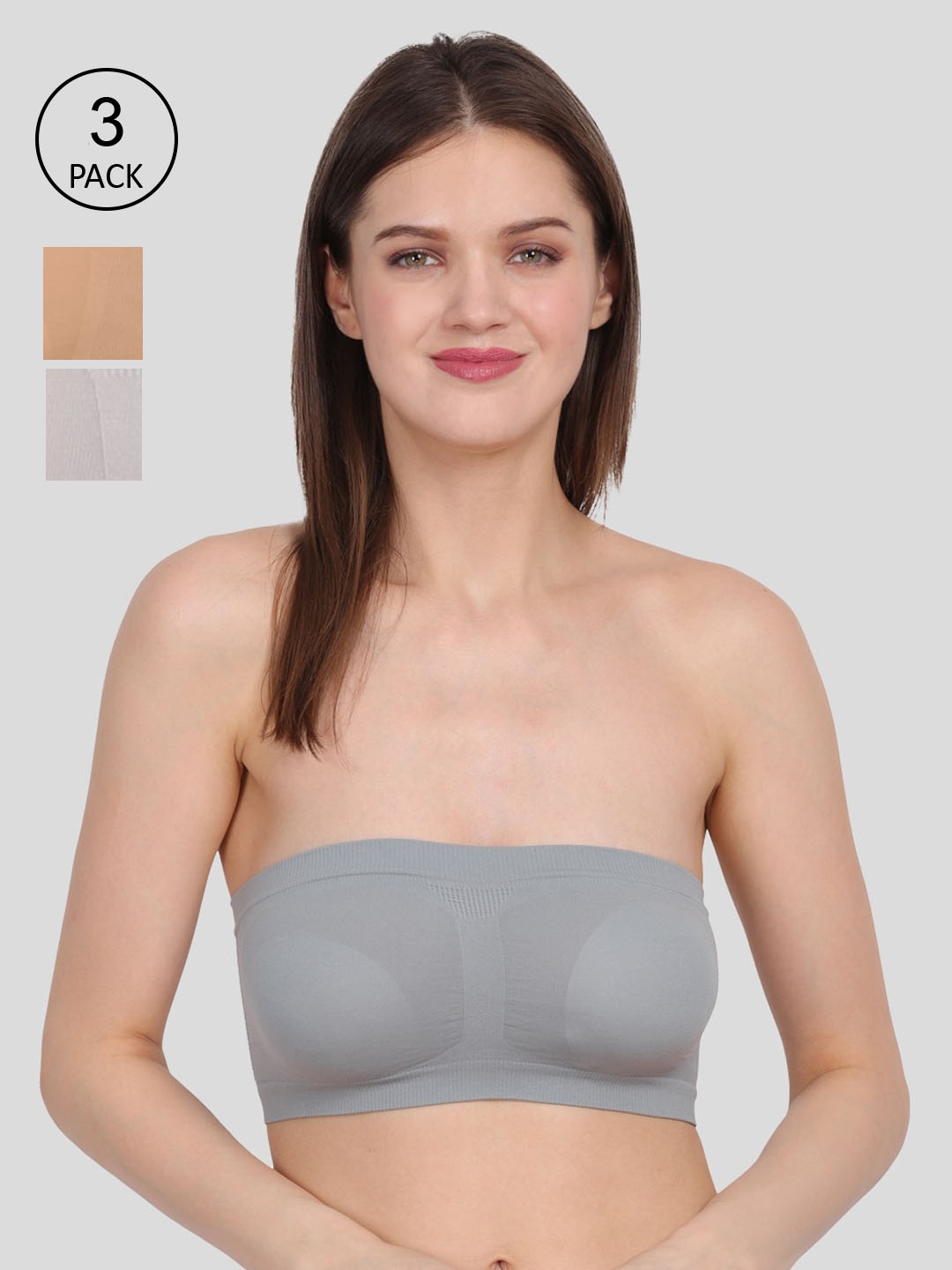

Amour Secret Women Multi Bra, Grey melange