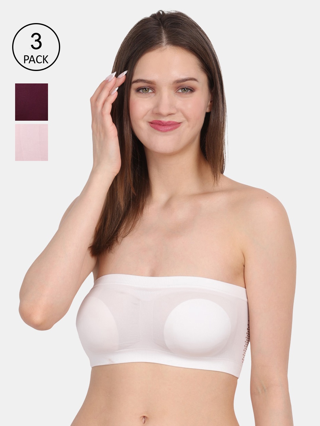 

Amour Secret Women Multi Bra Pack of 3, Pink