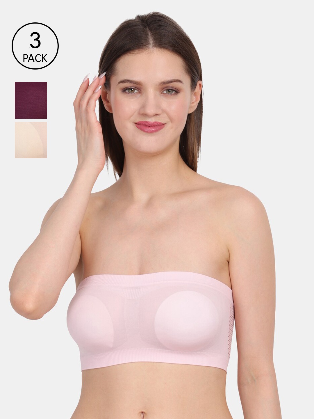 

Amour Secret Purple & Pink Bandeau Bra