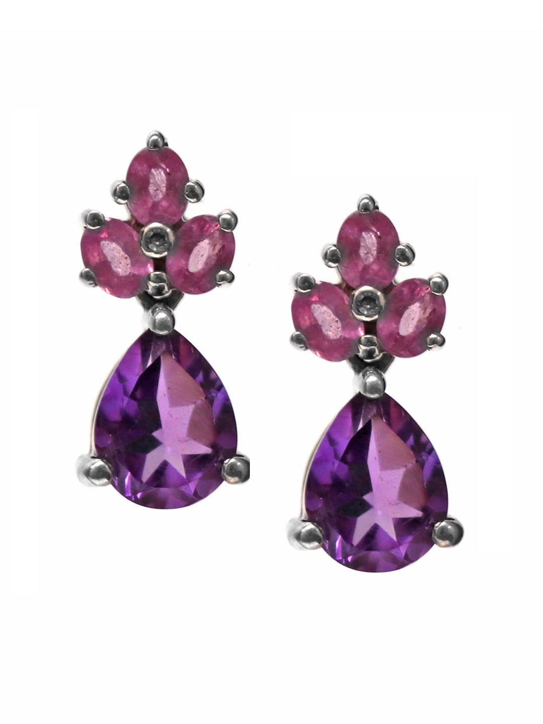 

HIFLYER JEWELS Purple Contemporary Studs Earrings