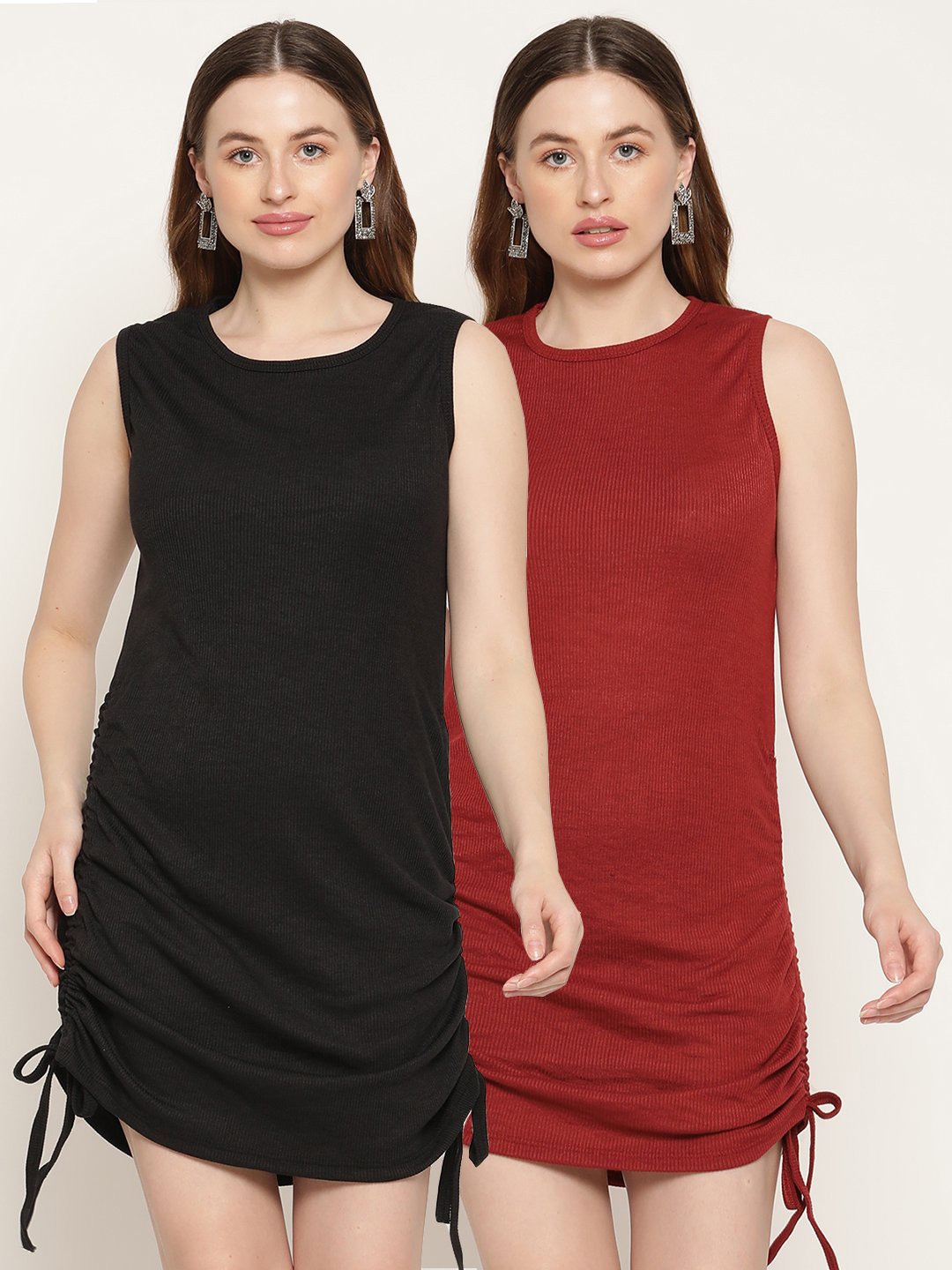 

Miaz Lifestyle Black Scuba Sheath Mini Dress