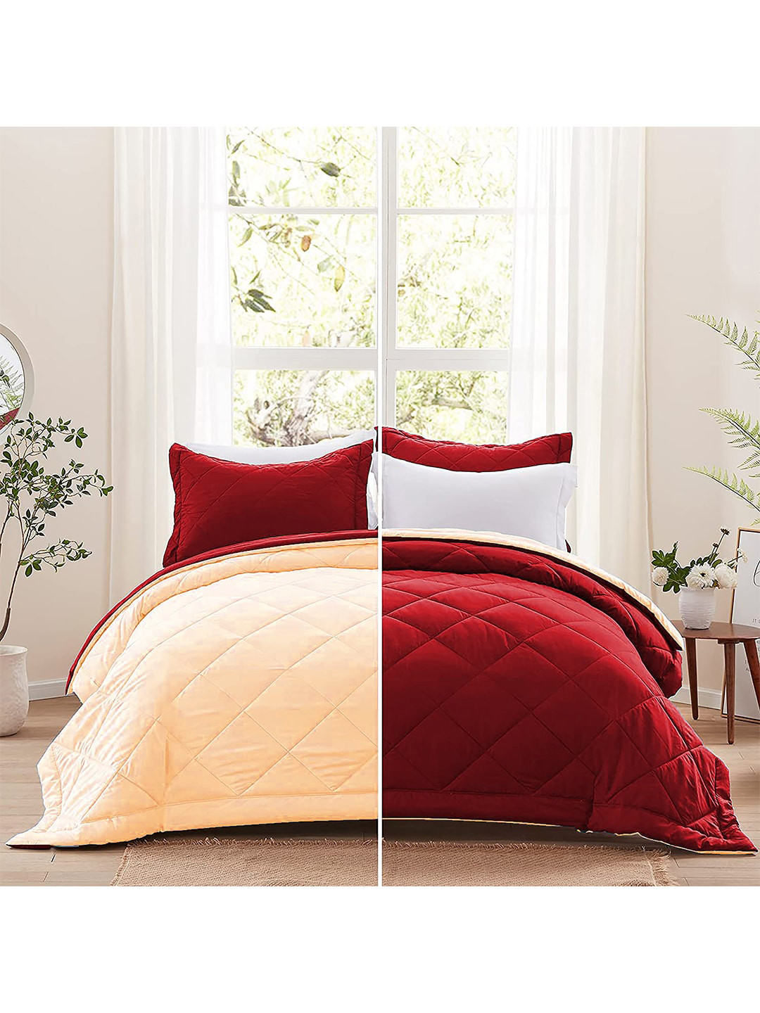 

AEROHAVEN Unisex Red Blankets Quilts and Dohars