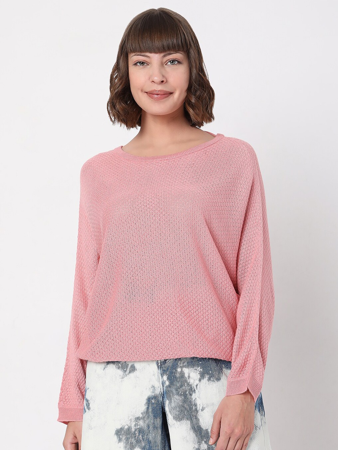 

Vero Moda Women Pink Sweater Vest