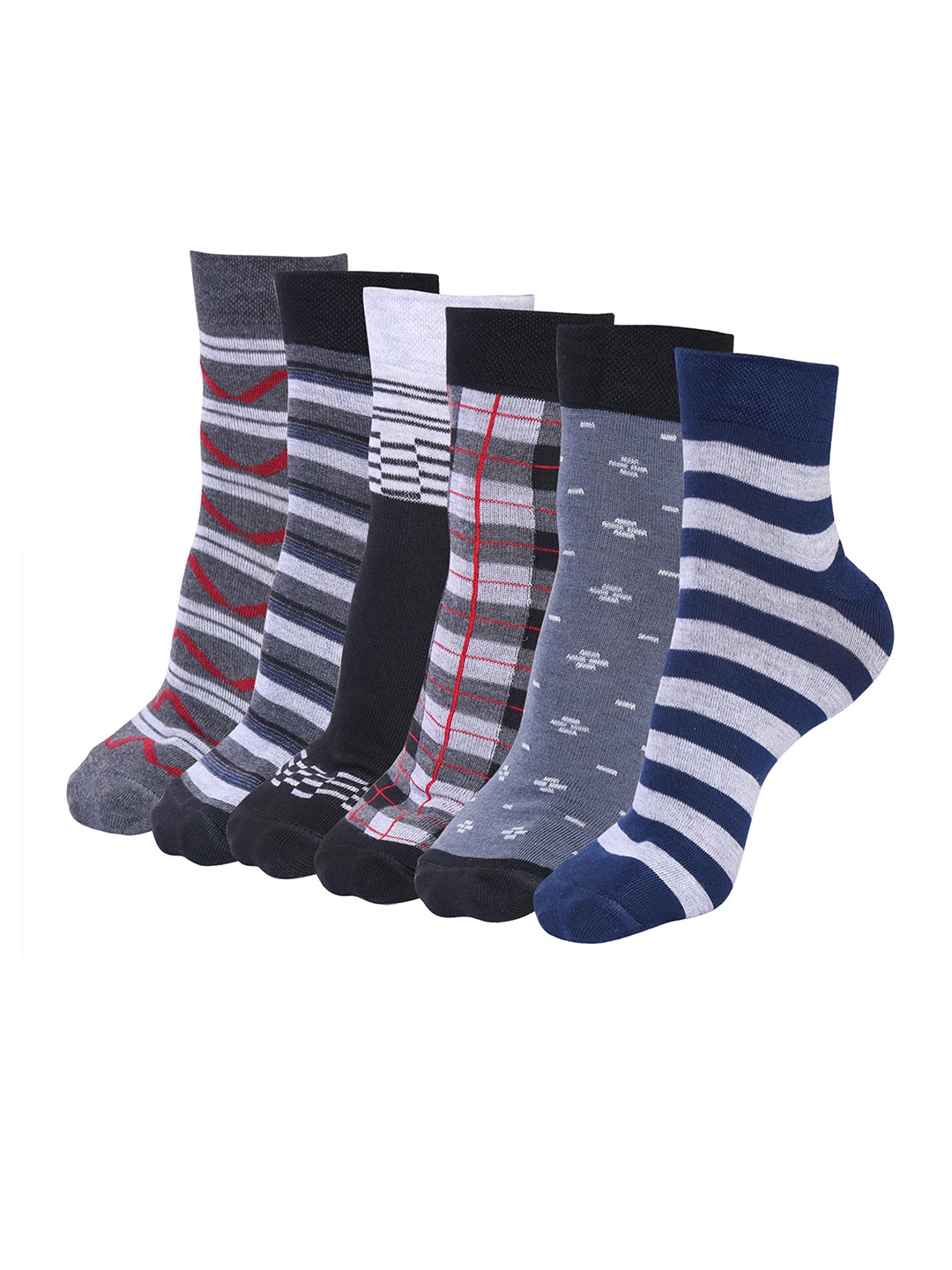 

RC. ROYAL CLASS Men Pack of 6 Cotton Socks, Blue