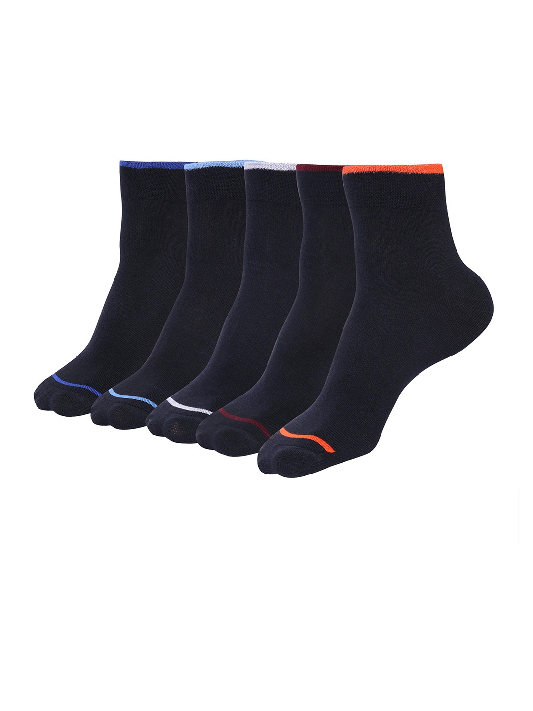 

RC. ROYAL CLASS Men Pack Of 5 Black Solid Cotton Socks