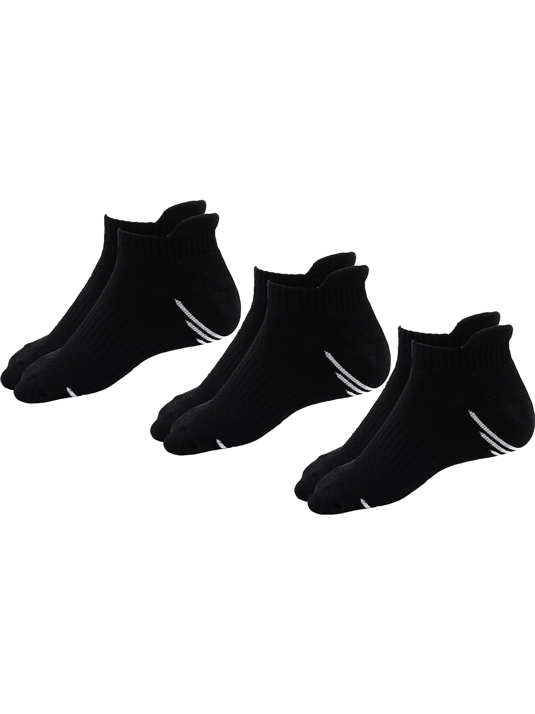 

RC. ROYAL CLASS Men Pack Of 3 Assorted Cotton Ankle-Length Socks, Black