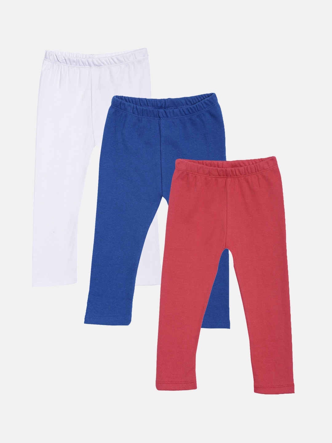 

Kryptic Girls Pack of 3 Solid Ankle-Length Leggings, Blue