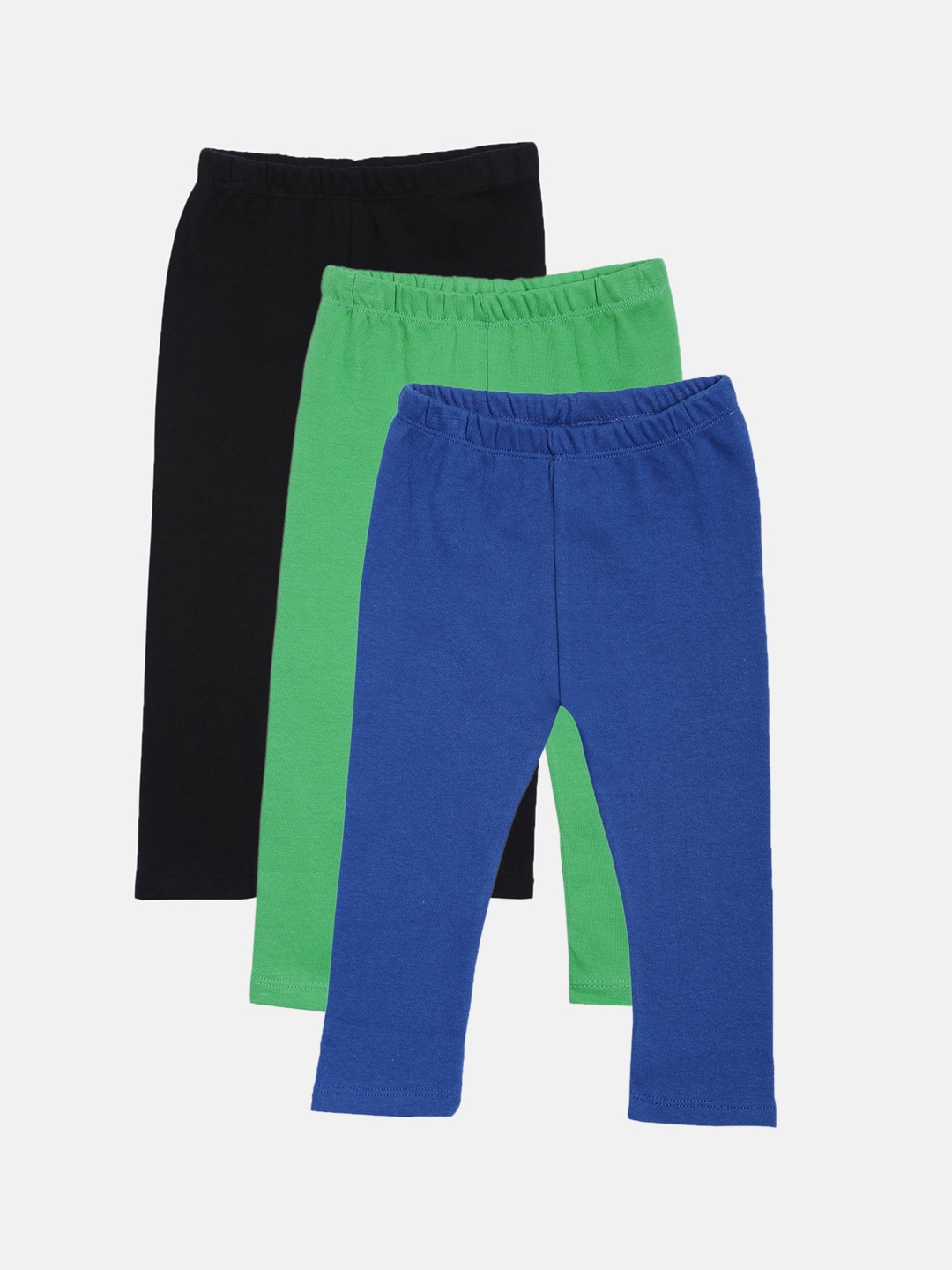 

Kryptic Girls Pack of 3 Solid Ankle-Length Leggings, Green