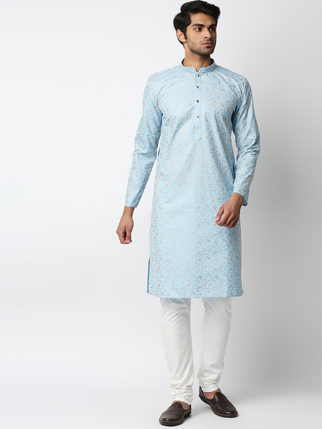 

MEWAR Men Blue Printed Kurta