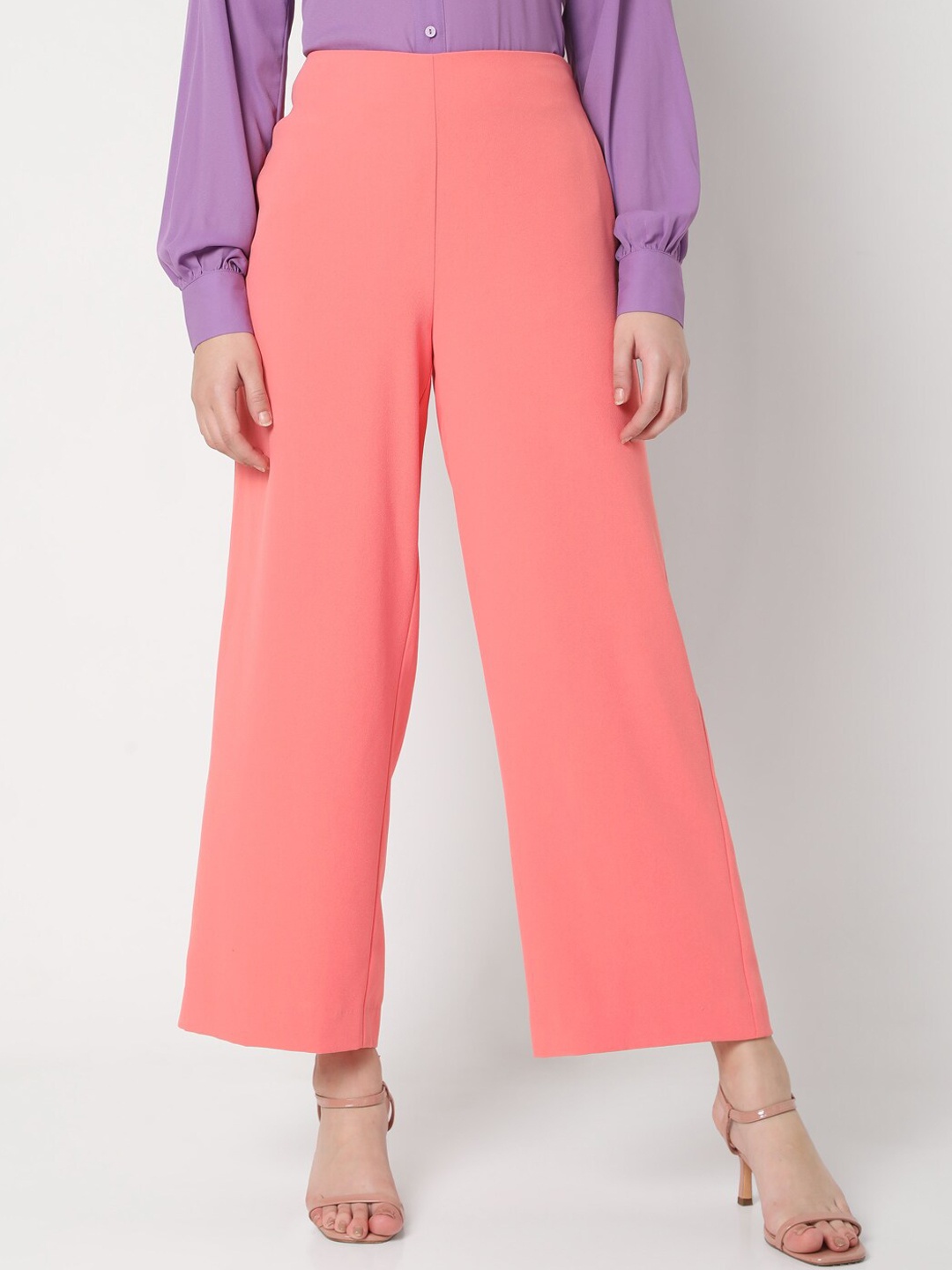 

Vero Moda Women Pink Trousers