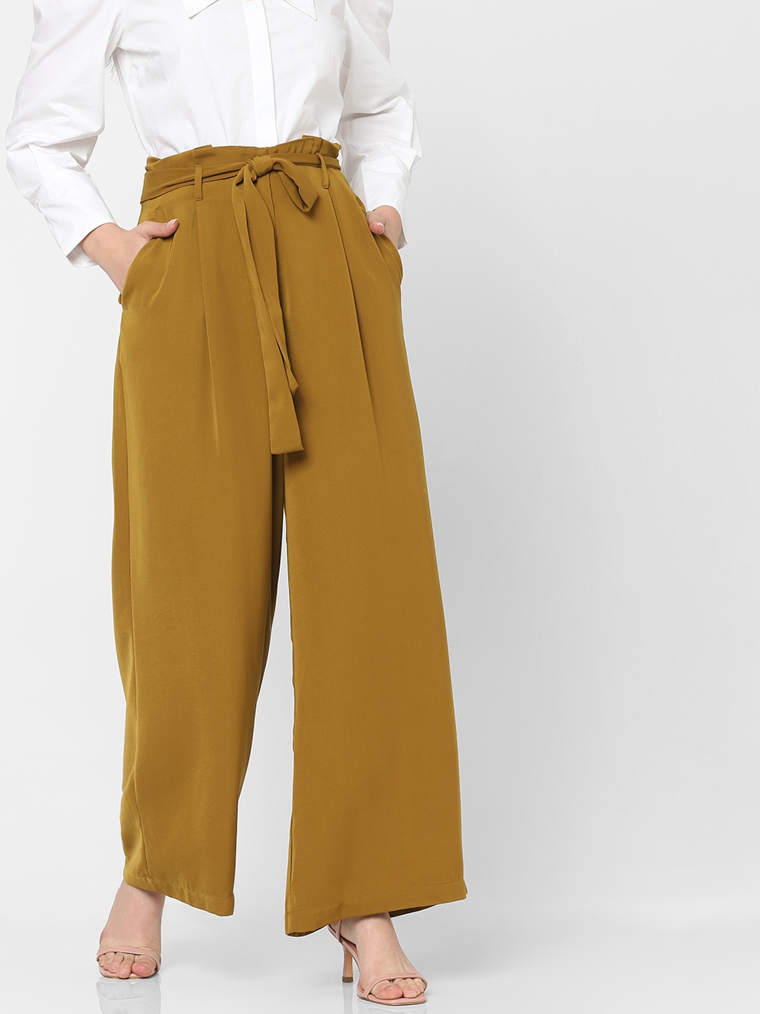 

Vero Moda Women Brown Pleated Trousers