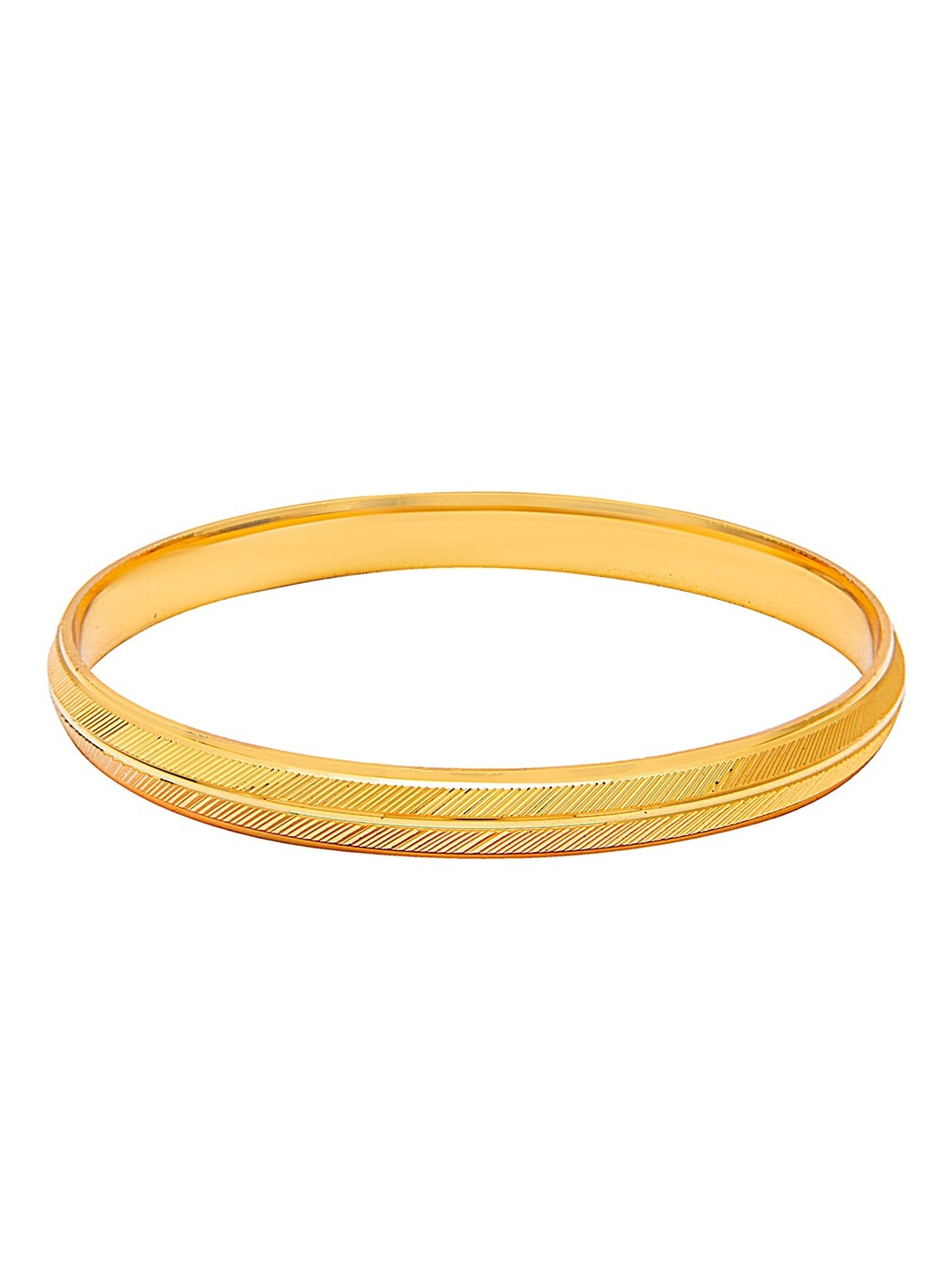 

bodha Men Gold-Toned Brass Gold-Plated Kada Bracelet