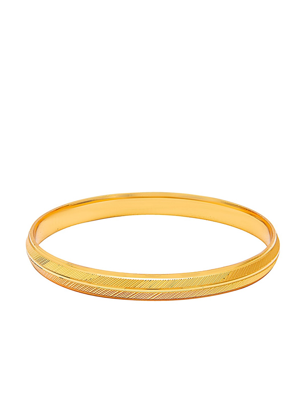 

bodha Men Gold-Toned Brass Gold-Plated Kada Bracelet