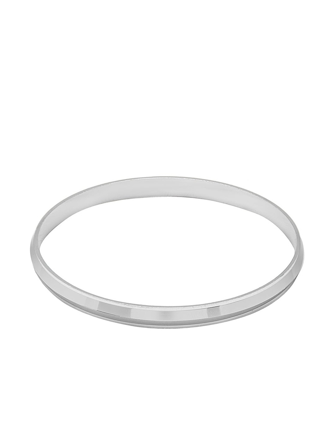 

bodha Men 925 Silver-Plated Kada Bracelet