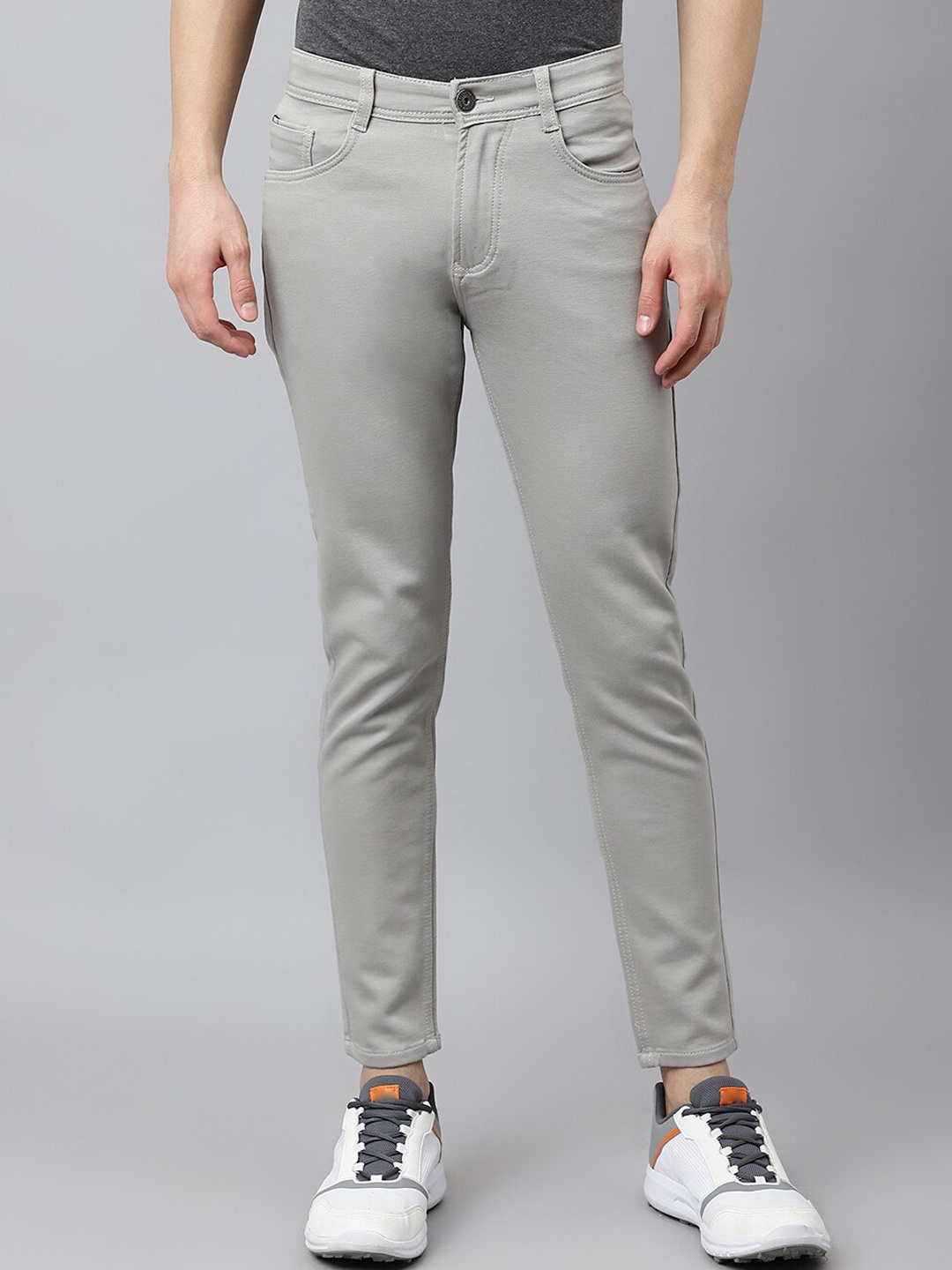 

Code 61 Men Grey Skinny Fit Low-Rise Stretchable Jeans