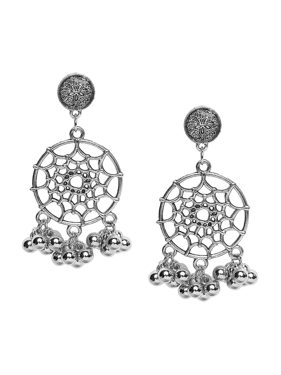 

SATCHEL Silver-Toned Contemporary Drop Earrings